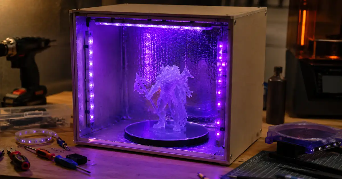 DIY UV 固化箱：50 元搭建专业级光固化后处理设备