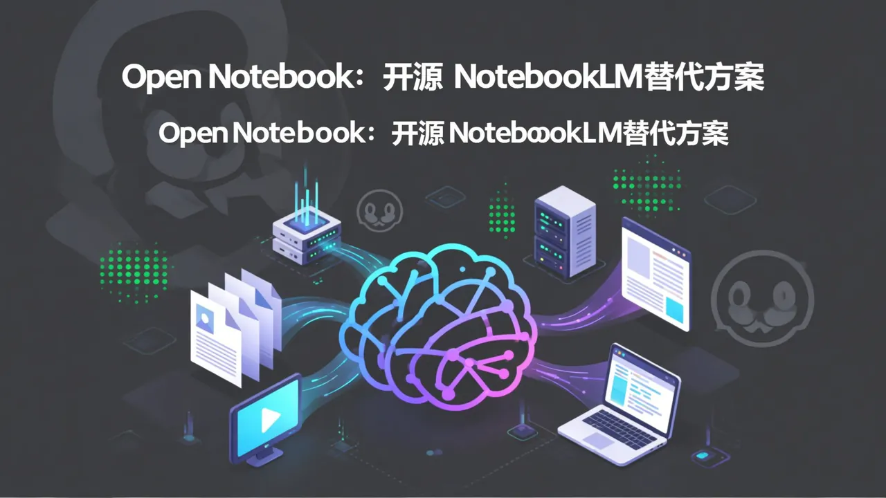 Open Notebook 完全指南：开源 NotebookLM 替代方案，把 PDF、网页和视频变成 AI 知识库