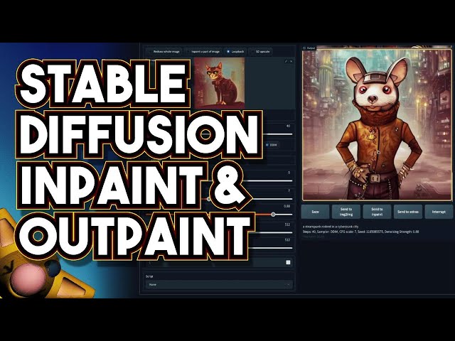 Stable Diffusion 画内修复 (Inpainting) 功能演示