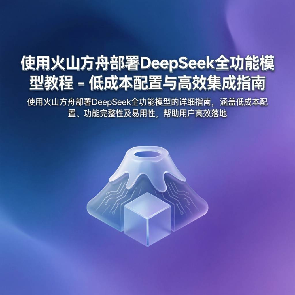 使用火山方舟部署DeepSeek全功能模型教程 - 低成本配置与高效集成指南