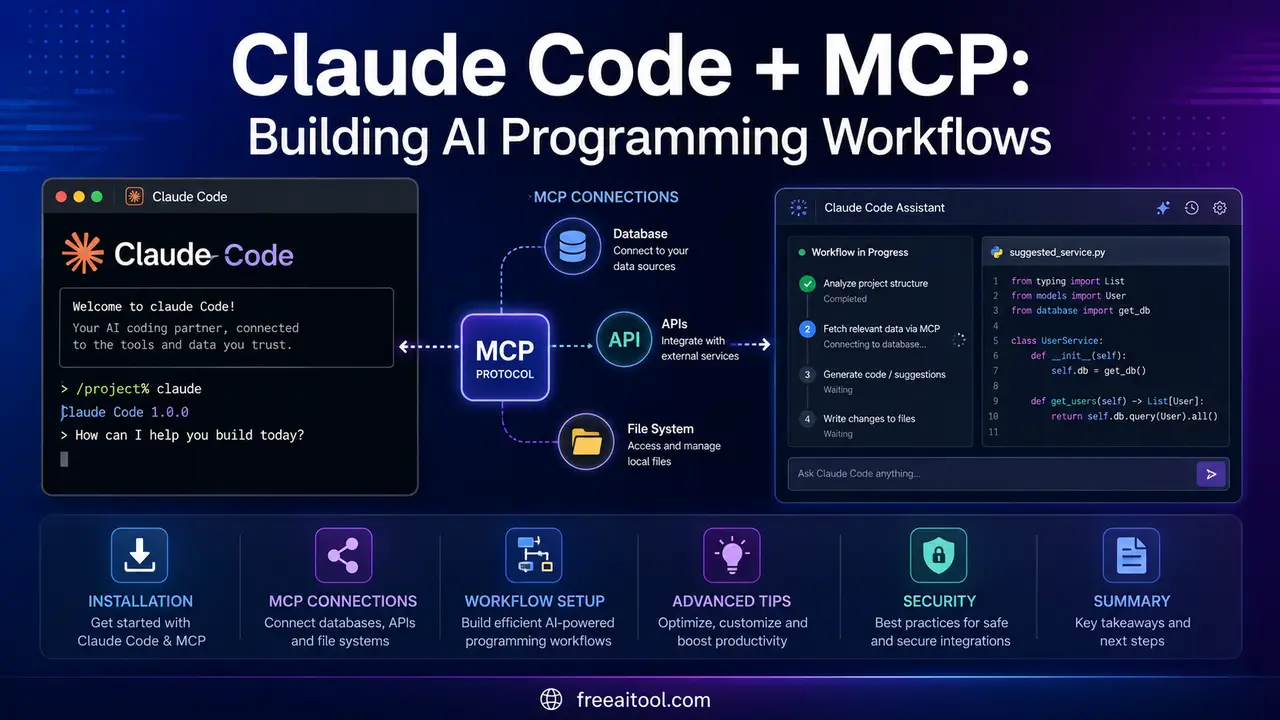 用 Claude Code + MCP 搭建 AI 程式設計工作流：從入門到實戰
