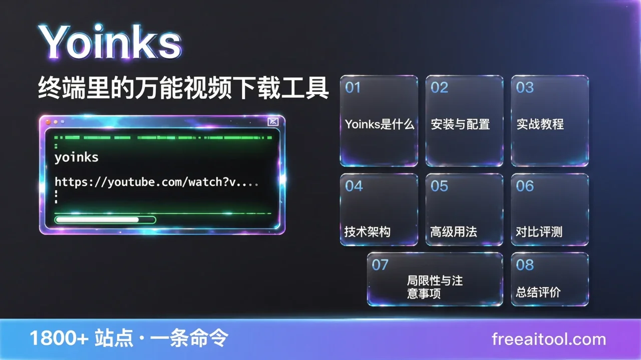 Yoinks 实测：终端里的万能视频下载工具，支持 1800+ 站点一条命令搞定
