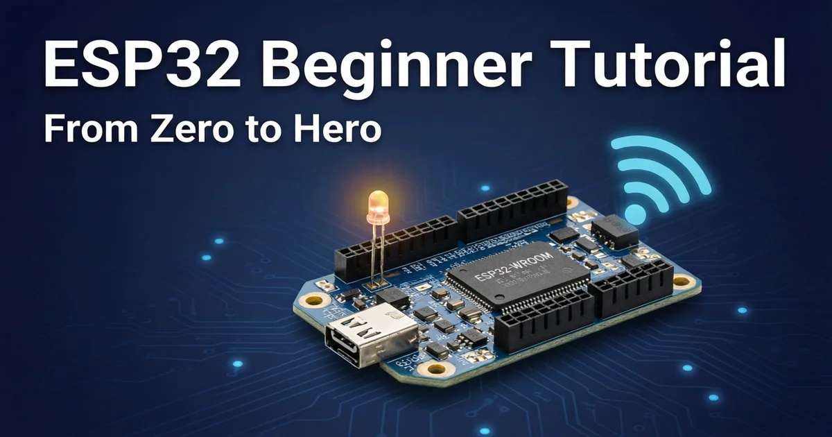 ESP32 Beginner Tutorial 2026 | Pinout + First LED Blink + Wi-Fi Setup