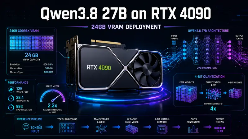 Running Qwen 3.8 27B on 24GB VRAM: RTX 4090 Deployment Guide